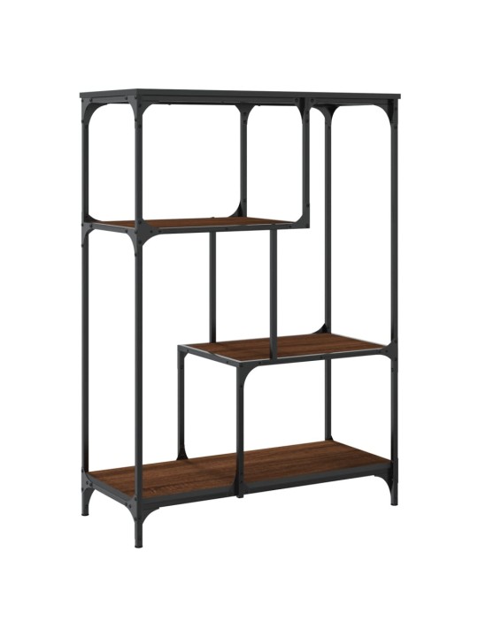 Knihovna hnědý dub 81 x 36 x 115 cm kompozitní dřevo a ocel