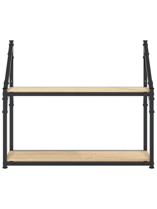 2patrová nástěnná police dub sonoma 60 x 21 x 51 cm kompozit