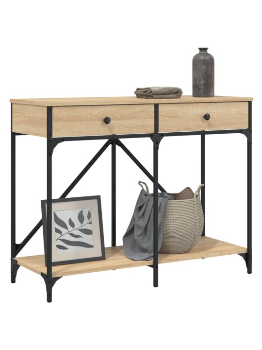 Konzolový stolek dub sonoma 100 x 39 x 78,5 cm kompozitní dřevo