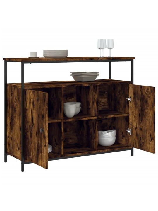 Příborník kouřový dub 100 x 35 x 80 cm kompozitní dřevo