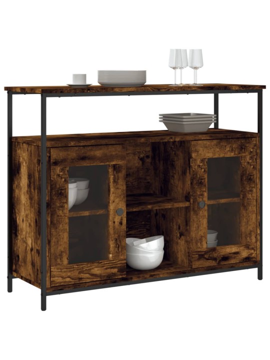 Příborník kouřový dub 100 x 35 x 80 cm kompozitní dřevo