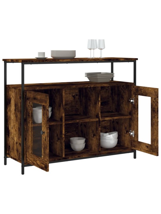 Příborník kouřový dub 100 x 35 x 80 cm kompozitní dřevo