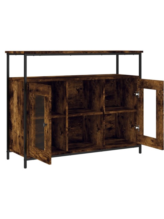 Příborník kouřový dub 100 x 35 x 80 cm kompozitní dřevo