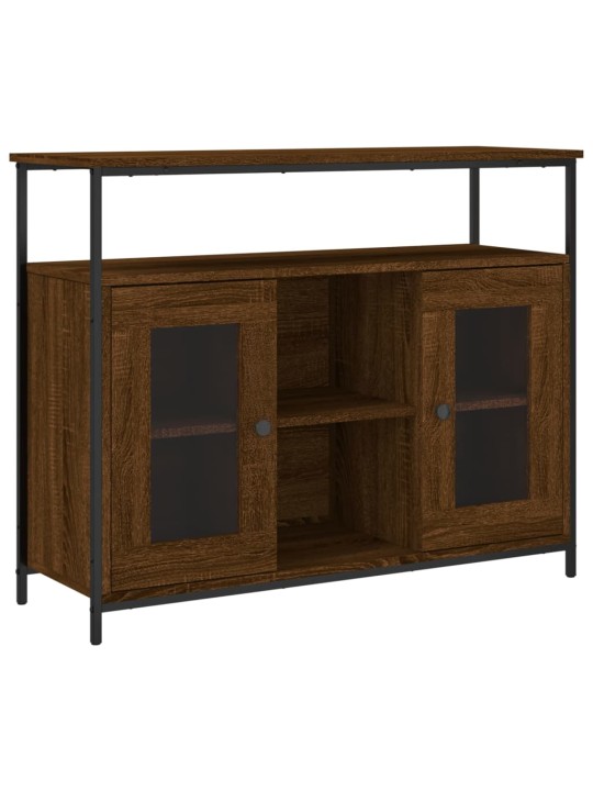 Příborník hnědý dub 100 x 35 x 80 cm kompozitní dřevo