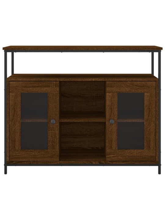 Příborník hnědý dub 100 x 35 x 80 cm kompozitní dřevo