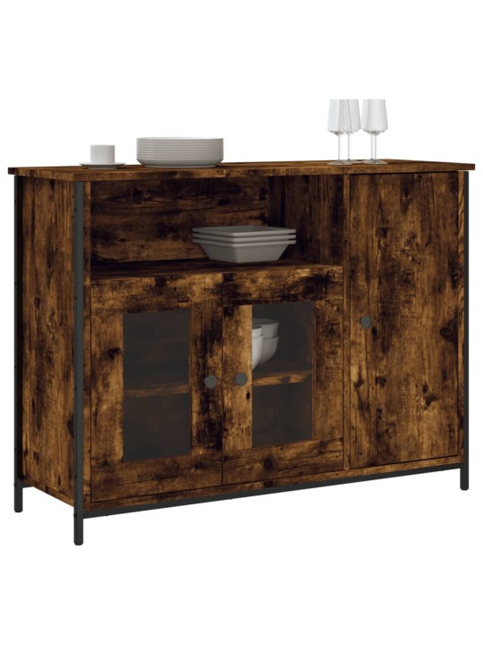 Příborník kouřový dub 100 x 35 x 75 cm kompozitní dřevo