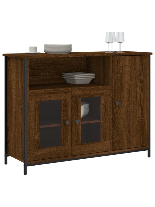 Příborník hnědý dub 100 x 35 x 75 cm kompozitní dřevo