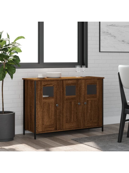 Příborník hnědý dub 100 x 35 x 70 cm kompozitní dřevo
