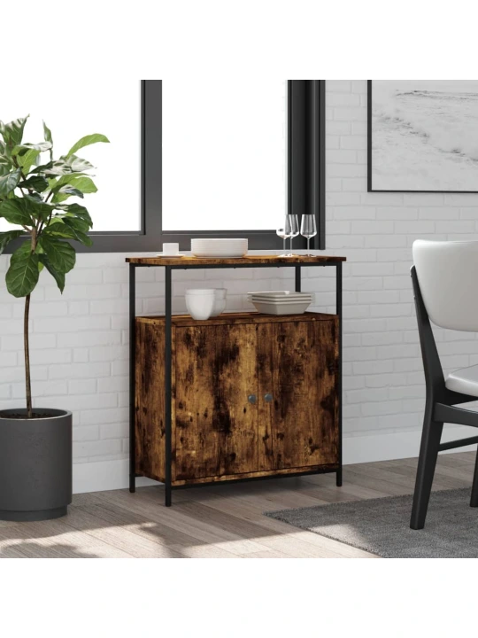 Příborník kouřový dub 70 x 30 x 80 cm kompozitní dřevo