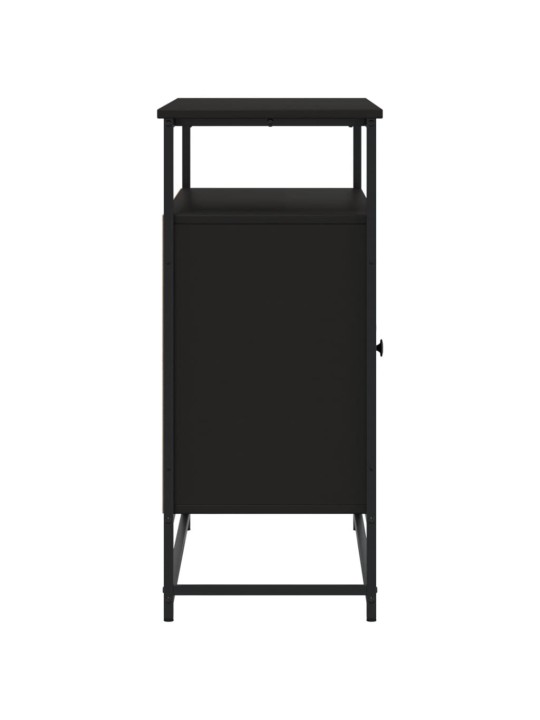 Příborník černý 100 x 35 x 80 cm kompozitní dřevo