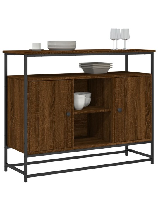 Příborník hnědý dub 100 x 35 x 80 cm kompozitní dřevo