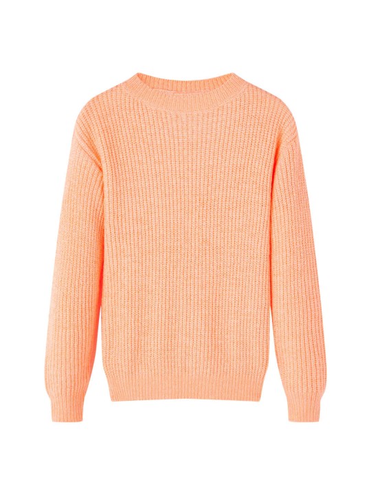Dětský svetr pletený světle oranžový 104