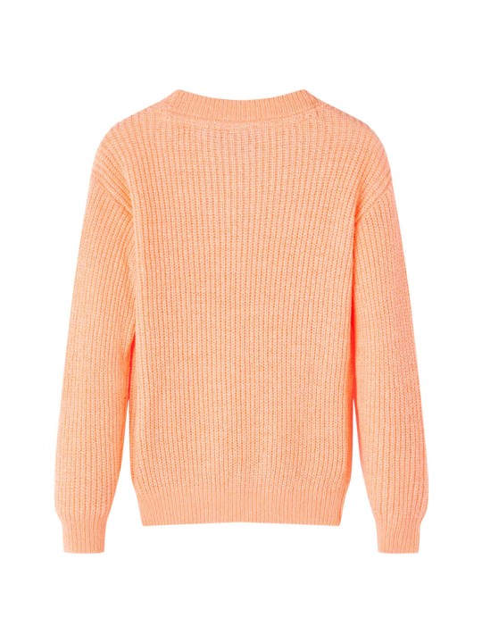 Dětský svetr pletený světle oranžový 104