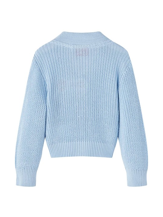 Dětský pletený cardigan modrý 116