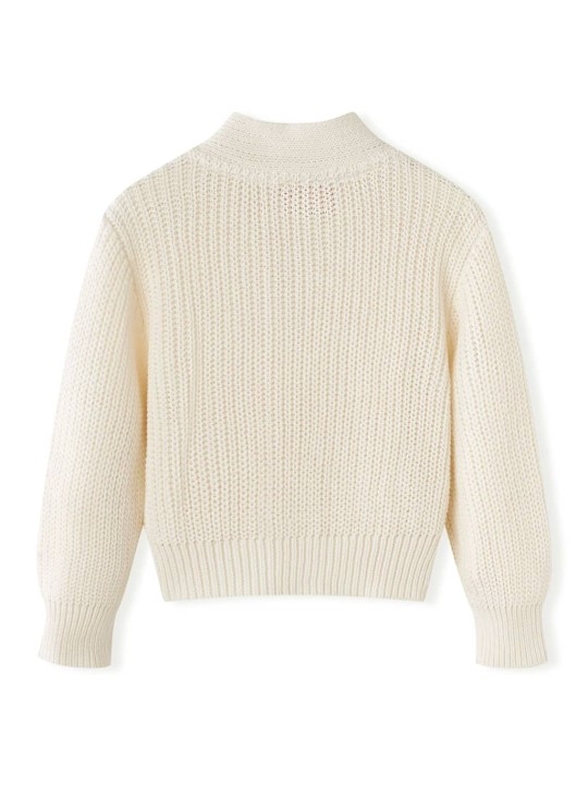 Dětský pletený cardigan sněhově bílý 92