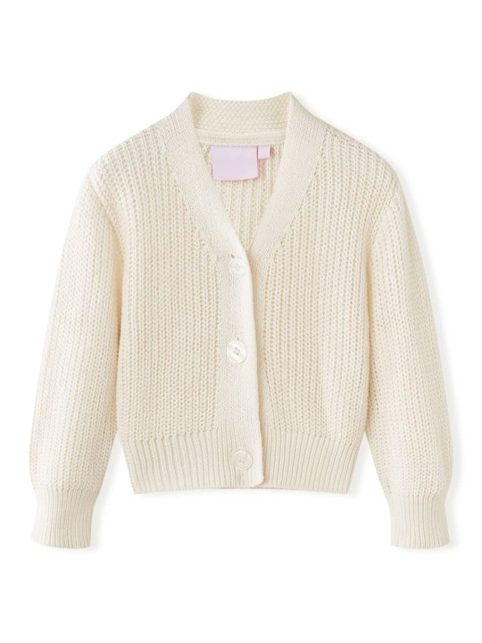 Dětský pletený cardigan sněhově bílý 128