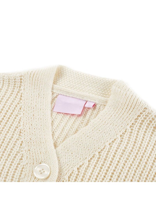 Dětský pletený cardigan sněhově bílý 128