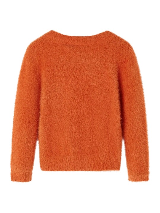 Dětský svetr pletený oranžový 116