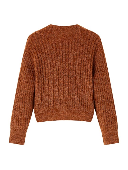 Dětský pletený cardigan koňakový 104