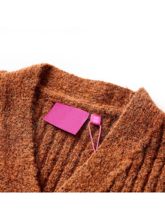 Dětský pletený cardigan koňakový 128