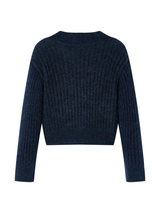 Dětský pletený cardigan námořnicky modrý 116