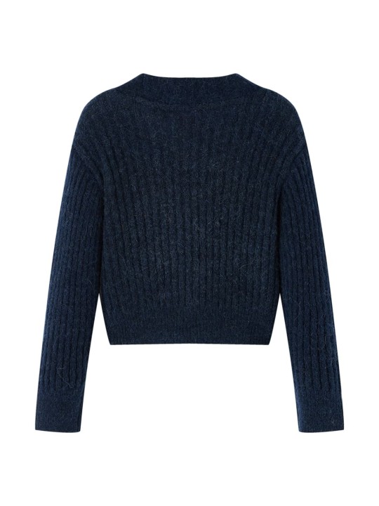 Dětský pletený cardigan námořnicky modrý 128