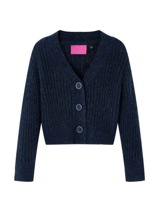 Dětský pletený cardigan námořnicky modrý 140