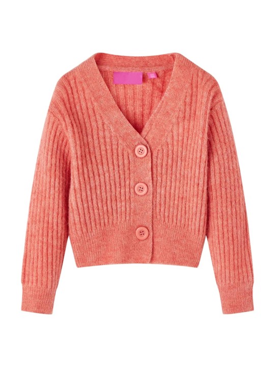 Dětský pletený cardigan středně růžový 128