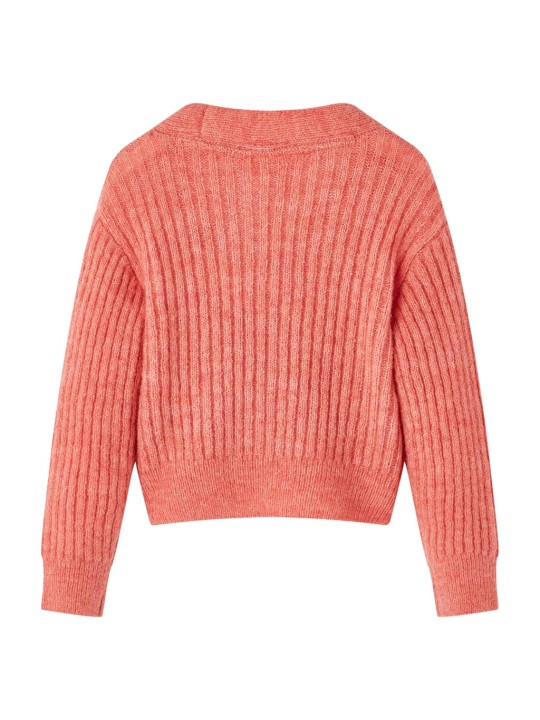 Dětský pletený cardigan středně růžový 128