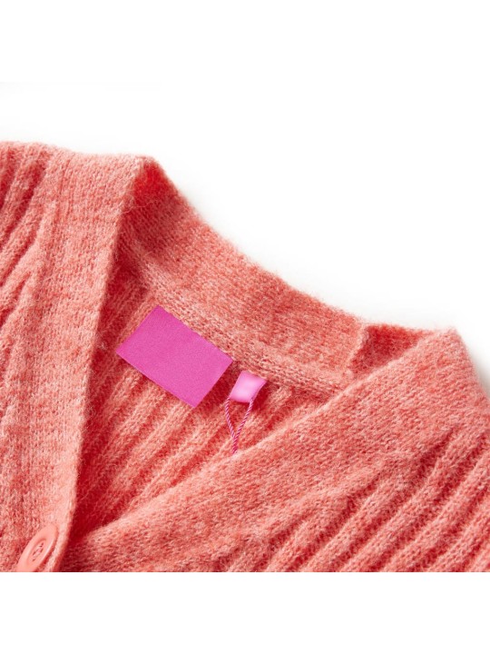 Dětský pletený cardigan středně růžový 128