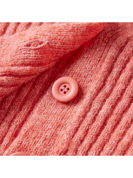 Dětský pletený cardigan středně růžový 128