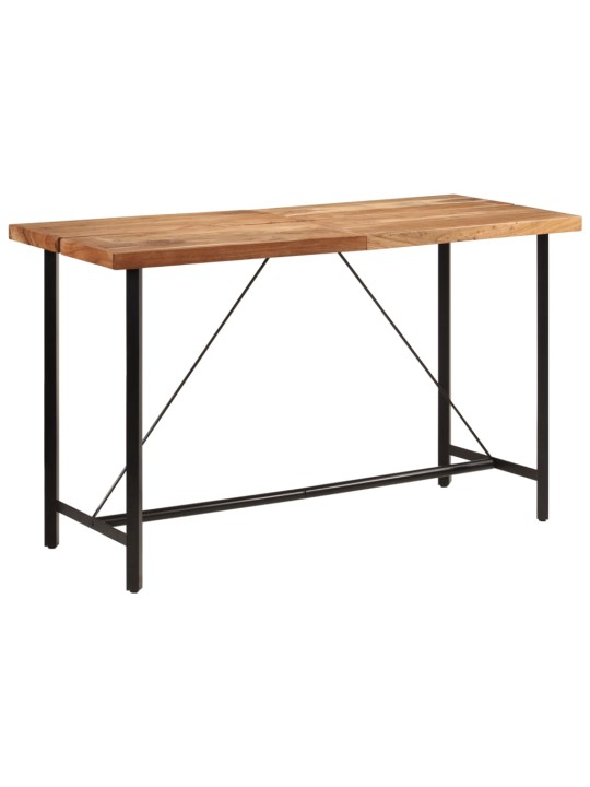 Barový stůl 180 x 70 x 107 cm masivní akáciové dřevo a železo