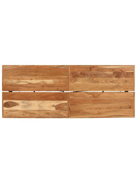 Barový stůl 180 x 70 x 107 cm masivní akáciové dřevo a železo