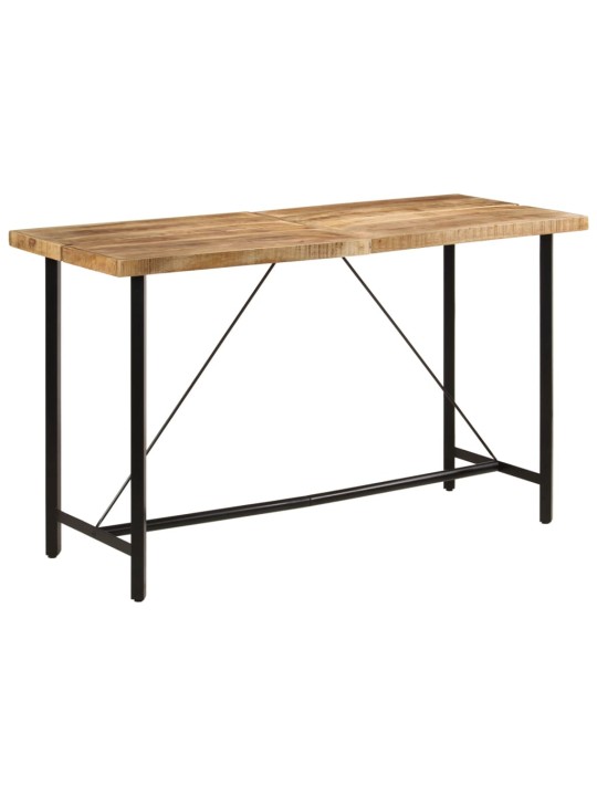 Barový stůl 180 x 70 x 107 cm masivní mangovník a železo
