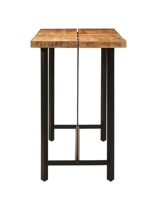 Barový stůl 180 x 70 x 107 cm masivní mangovník a železo
