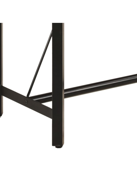 Barový stůl 180 x 70 x 107 cm masivní mangovník a železo