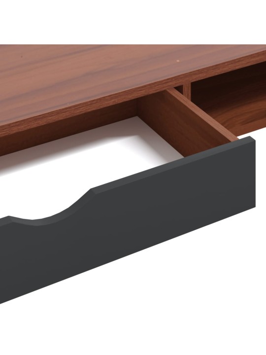 Počítačový stůl se zásuvkou hnědý 110x50x75 cm kompozitní dřevo