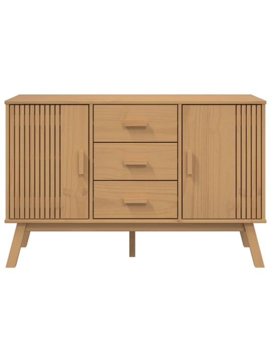Příborník olden hnědý 114 x 43 x 73,5 cm masivní borové dřevo