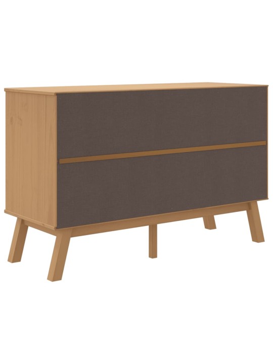 Příborník olden hnědý 114 x 43 x 73,5 cm masivní borové dřevo