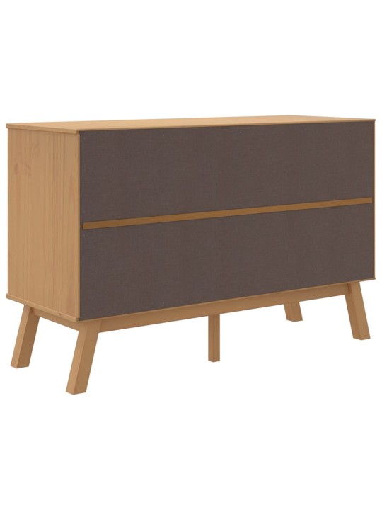 Příborník olden bílý a hnědý 114x43x73,5 cm masivní borovice