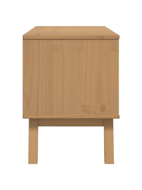 Tv skříňka olden hnědá 114 x 43 x 57 cm masivní borové dřevo