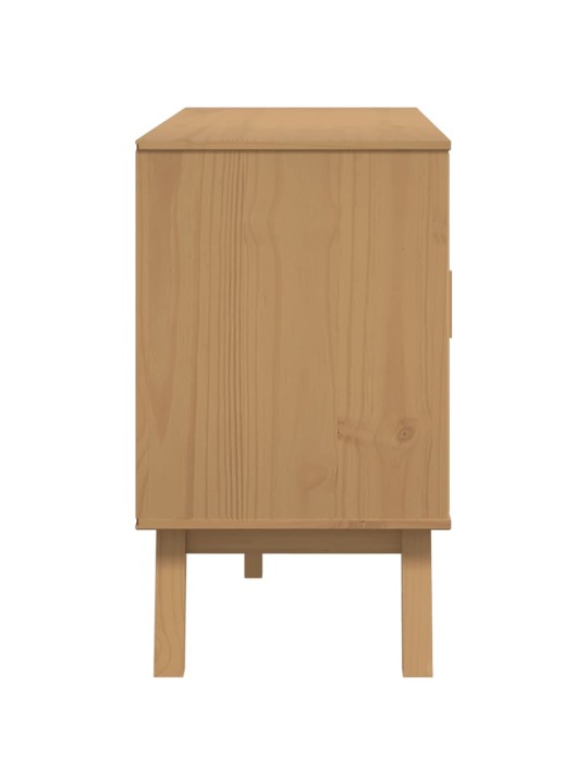 Příborník olden šedý a hnědý 114x43x73,5 cm masivní borovice