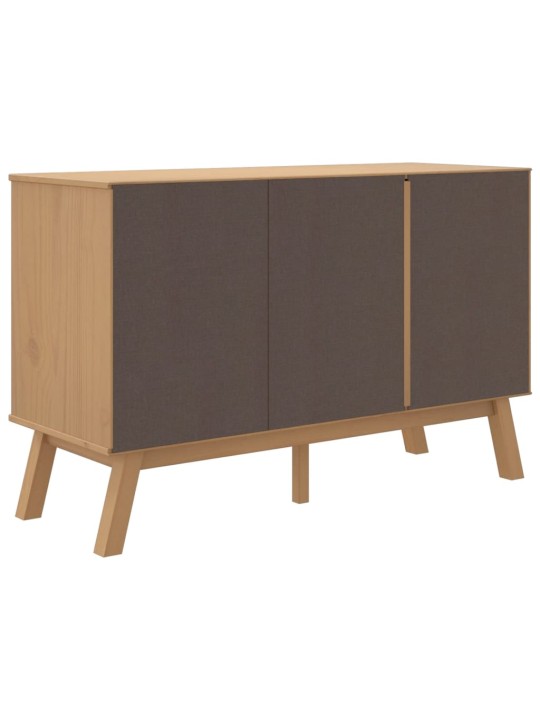 Příborník olden bílý a hnědý 114x43x73,5 cm masivní borovice