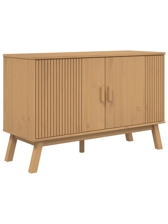 Příborník olden hnědý 114 x 43 x 73,5 cm masivní borové dřevo