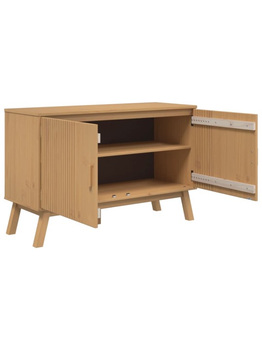 Příborník olden hnědý 114 x 43 x 73,5 cm masivní borové dřevo