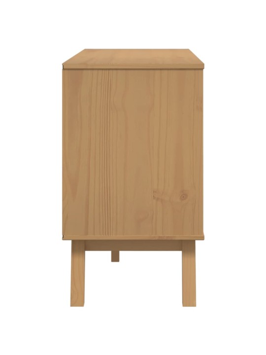 Příborník olden hnědý 114 x 43 x 73,5 cm masivní borové dřevo