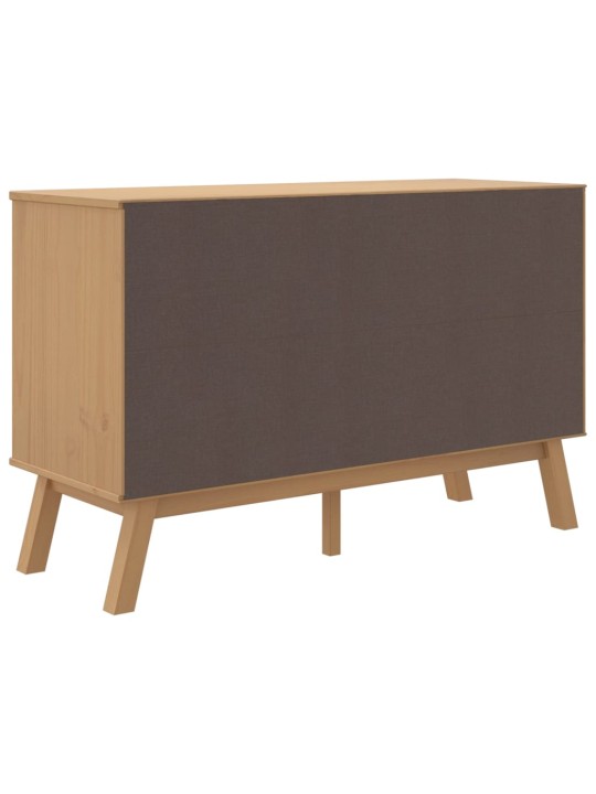 Příborník olden bílý a hnědý 114x43x73,5 cm masivní borovice