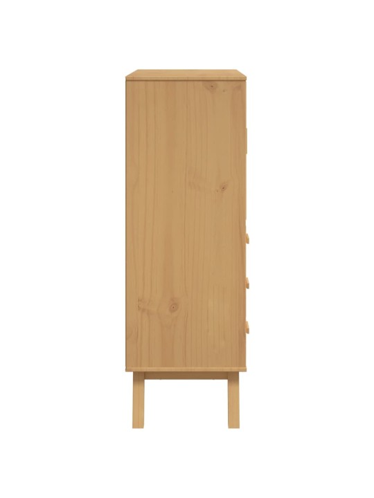 Skříň olden bílá a hnědá 85 x 43 x 125 cm masivní borové dřevo
