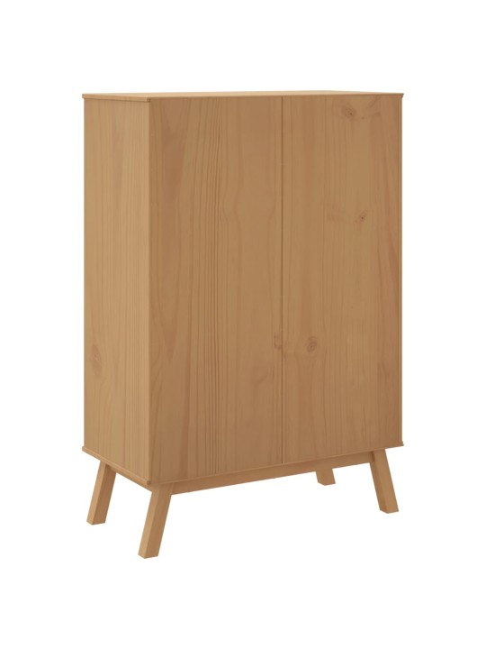 Skříň olden bílá a hnědá 85 x 43 x 125 cm masivní borové dřevo