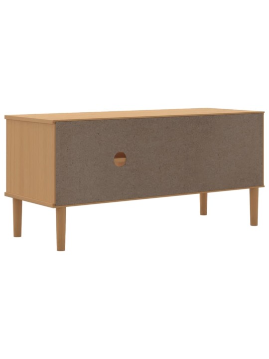 TV skříňka SENJA ratanový vzhled hnědá 106x40x49 cm borovice